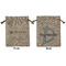 Tribal Arrows Medium Burlap Gift Bag - Front and Back