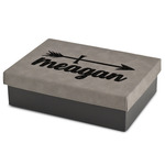 Tribal Arrows Medium Gift Box w/ Engraved Leather Lid (Personalized)