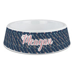 Tribal Arrows Plastic Dog Bowl - Large (Personalized)