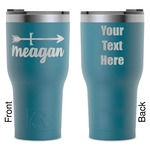 Tribal Arrows RTIC Tumbler - Dark Teal - Laser Engraved - Double-Sided (Personalized)