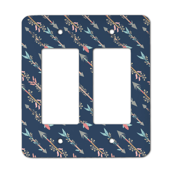 Custom Tribal Arrows Rocker Style Light Switch Cover - Two Switch