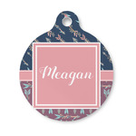 Tribal Arrows Round Pet ID Tag - Small (Personalized)