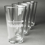 Tribal Arrows Pint Glasses - Engraved (Set of 4) (Personalized)