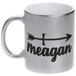 Tribal Arrows Metallic Silver Mug (Personalized)