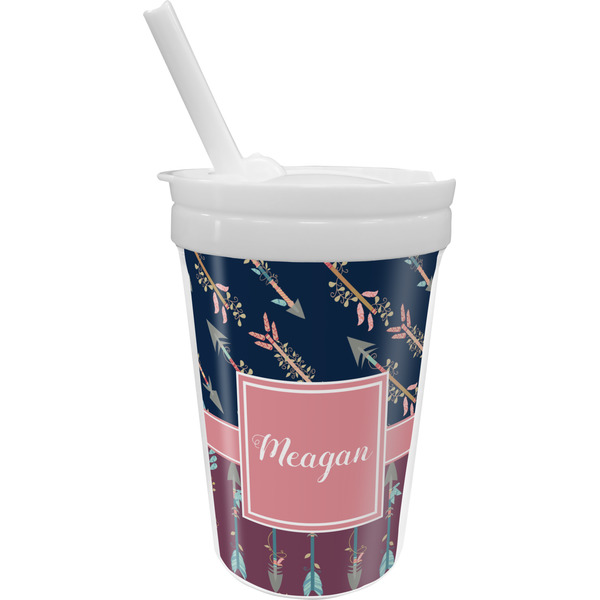 Custom Tribal Arrows Sippy Cup with Straw (Personalized)