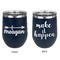 Tribal Arrows Stainless Wine Tumblers - Navy - Double Sided - Approval