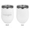 Tribal Arrows Stainless Wine Tumblers - White - Single Sided - Approval