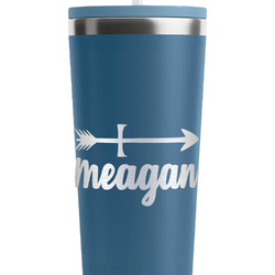 Tribal Arrows RTIC Everyday Tumbler with Straw - 28oz - Steel Blue - Double-Sided (Personalized)