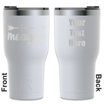 Tribal Arrows RTIC Tumbler - White - Engraved Front & Back (Personalized)