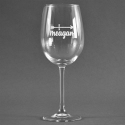 Tribal Arrows Wine Glass (Single) (Personalized)