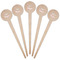 Tribal Arrows Wooden 4" Food Pick - Round - Fan View