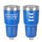 Movie Theater 30 oz Stainless Steel Ringneck Tumbler - Blue - Double Sided - Front & Back