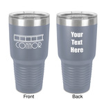 Movie Theater 30 oz Stainless Steel Tumbler - Grey - Double-Sided (Personalized)