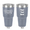 Movie Theater 30 oz Stainless Steel Ringneck Tumbler - Grey - Double Sided - Front & Back