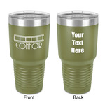 Movie Theater 30 oz Stainless Steel Tumbler - Olive - Double-Sided (Personalized)