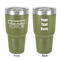 Movie Theater 30 oz Stainless Steel Ringneck Tumbler - Olive - Double Sided - Front & Back