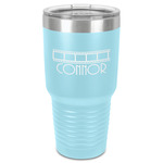 Movie Theater 30 oz Stainless Steel Tumbler - Teal - Single-Sided (Personalized)