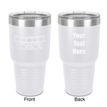 Movie Theater 30 oz Stainless Steel Tumbler - White - Double-Sided (Personalized)