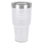 Movie Theater 30 oz Stainless Steel Tumbler - White - Single-Sided (Personalized)