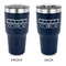 Movie Theater 30 oz Stainless Steel Ringneck Tumblers - Navy - Double Sided - APPROVAL