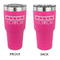 Movie Theater 30 oz Stainless Steel Ringneck Tumblers - Pink - Double Sided - APPROVAL