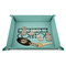 Movie Theater 9" x 9" Teal Leatherette Snap Up Tray - STYLED