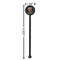 Movie Theater Black Plastic 5.5" Stir Stick - Round - Dimensions