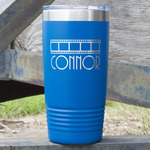 Movie Theater 20 oz Stainless Steel Tumbler - Royal Blue - Double Sided (Personalized)