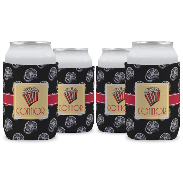 Custom Movie Theater Can Cooler (12 oz) - Set of 4 w/ Name or Text