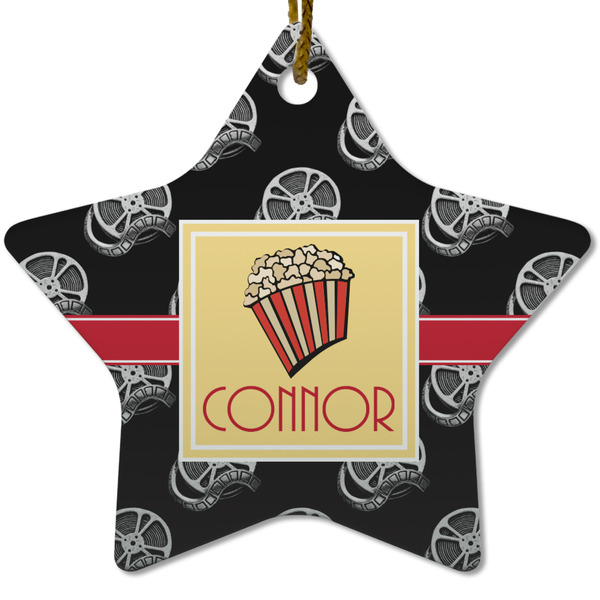 Custom Movie Theater Star Ceramic Ornament w/ Name or Text