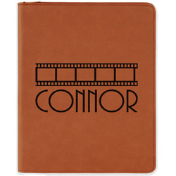 Movie Theater Leatherette Zipper Portfolio with Notepad - Single Sided (Personalized)