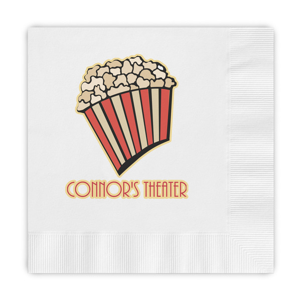 Custom Movie Theater Embossed Decorative Napkins (Personalized)