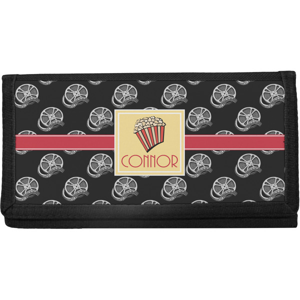 Custom Movie Theater Canvas Checkbook Cover w/ Name or Text