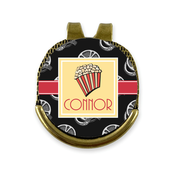 Custom Movie Theater Golf Ball Marker - Hat Clip - Gold