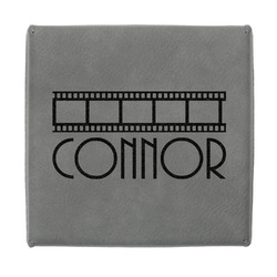 Movie Theater Jewelry Gift Box - Engraved Leather Lid (Personalized)