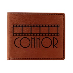 Movie Theater Leatherette Bifold Wallet - Single Sided (Personalized)