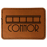 Movie Theater Faux Leather Iron On Patch - Rectangle (Personalized)