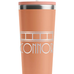 Movie Theater RTIC Everyday Tumbler with Straw - 28oz - Peach - Double-Sided (Personalized)