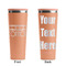 Movie Theater Peach RTIC Everyday Tumbler - 28 oz. - Front and Back