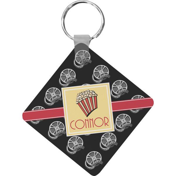 Custom Movie Theater Diamond Plastic Keychain w/ Name or Text