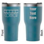 Movie Theater RTIC Tumbler - Dark Teal - Laser Engraved - Double-Sided (Personalized)