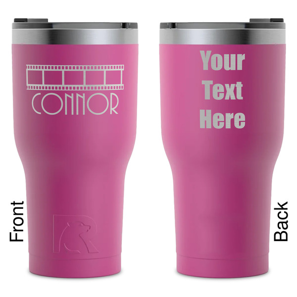 Custom Movie Theater RTIC Tumbler - Magenta - Laser Engraved - Double-Sided (Personalized)