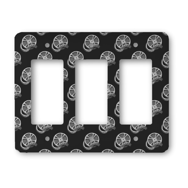 Custom Movie Theater Rocker Style Light Switch Cover - Three Switch