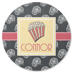 Movie Theater Round Rubber Backed Coaster (Personalized)