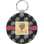 Movie Theater Round Plastic Keychain (Personalized)