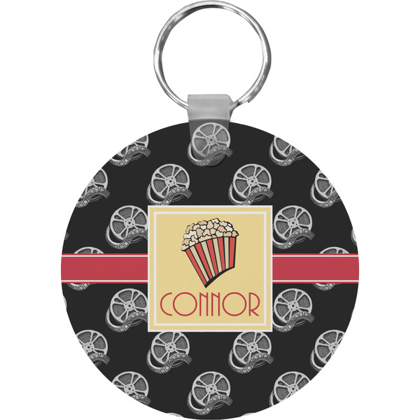 Custom Movie Theater Round Plastic Keychain (Personalized)