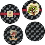 Movie Theater Set of 4 Glass Lunch / Dinner Plate 10" (Personalized)