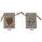 Movie Theater Small Burlap Gift Bag - Front and Back