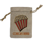 Movie Theater Small Burlap Gift Bag - Front (Personalized)