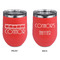 Movie Theater Stainless Wine Tumblers - Coral - Double Sided - Approval